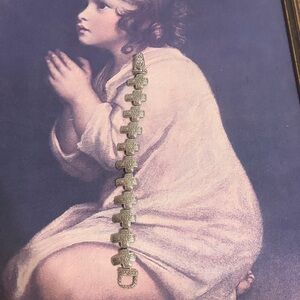 Silver Cross Link Bracelet - Silver